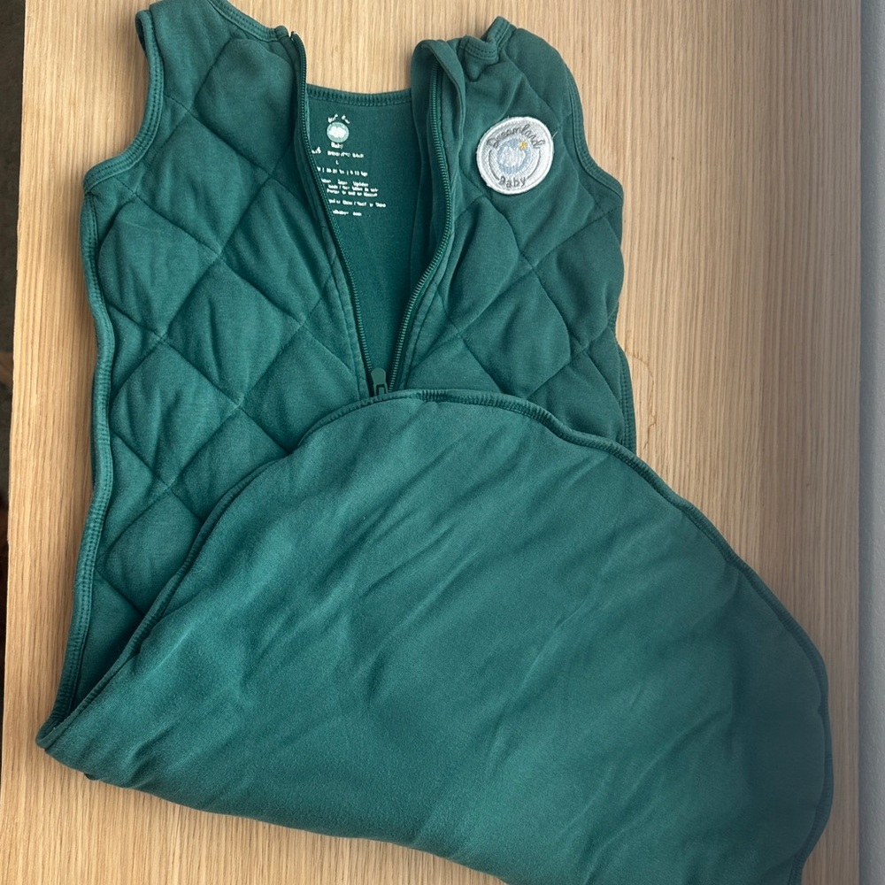 Green Quilted Baby Sleeping Bag